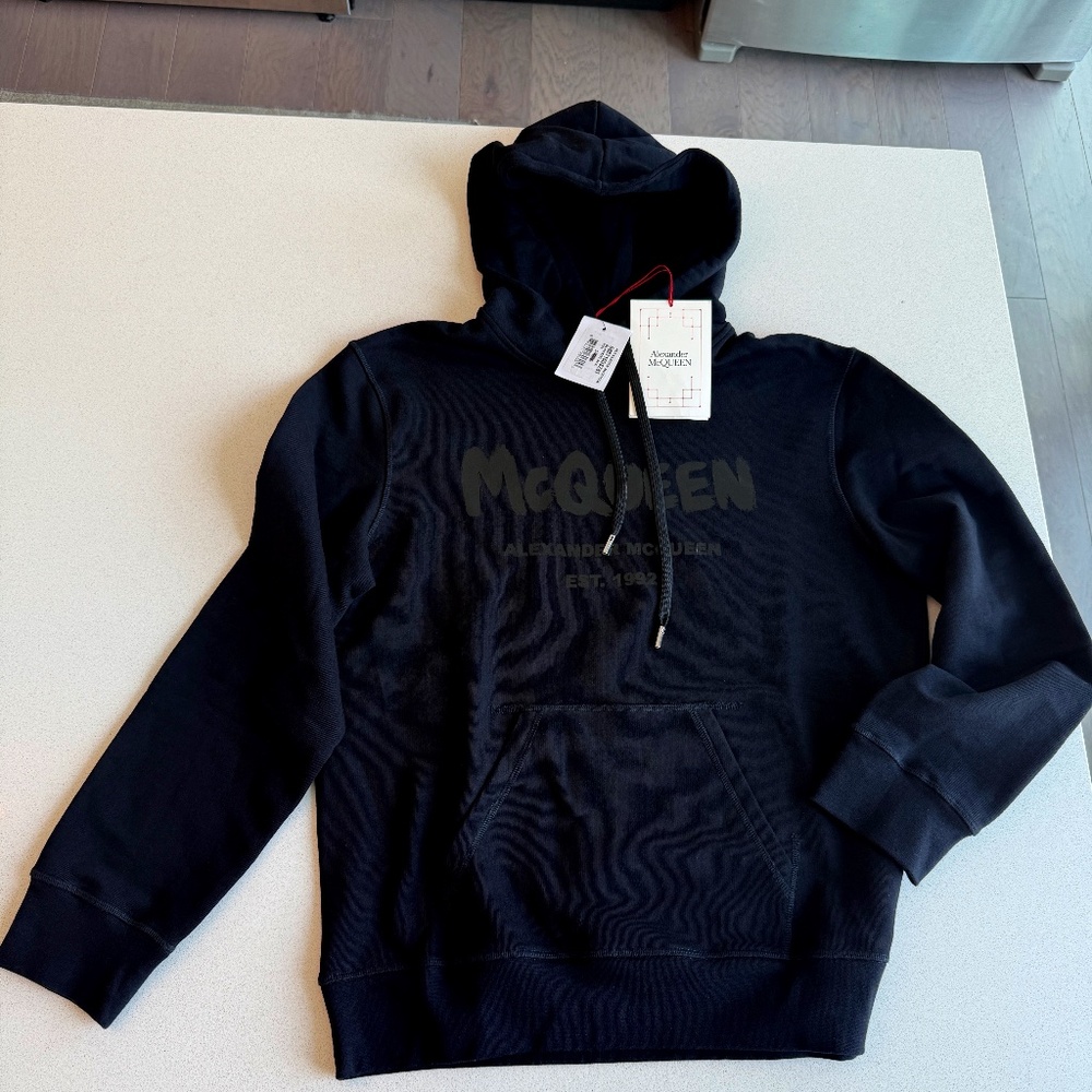 Alexander McQueen - BRAND NEW - Logo-name print hoodie
